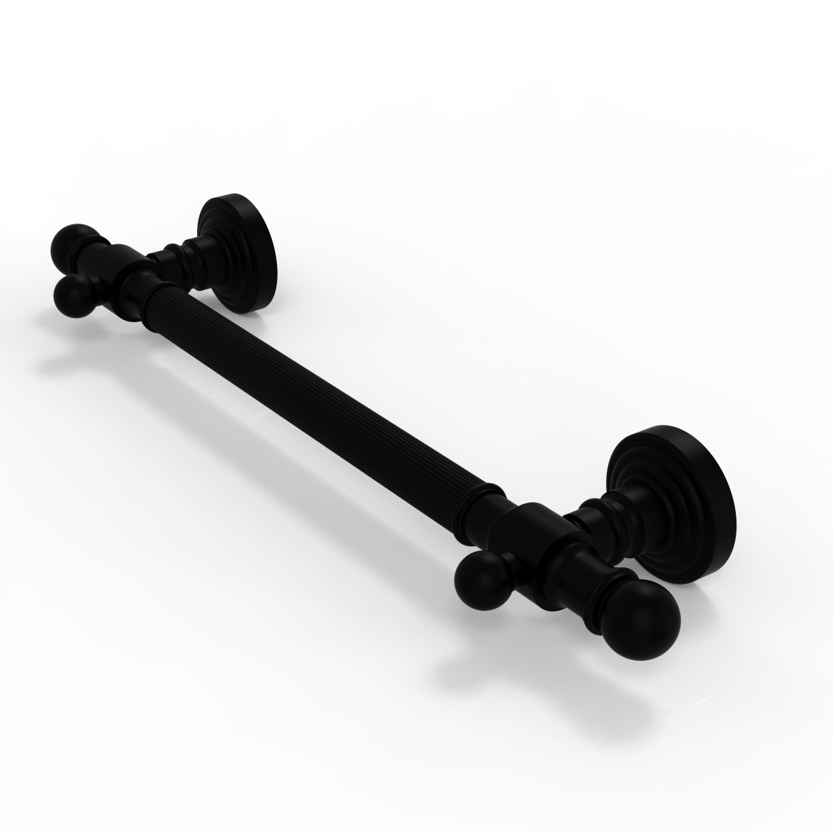 Picture of Allied Brass WP-GRR-36-BKM Waverly Place Collection 36 in. Grab Bar Reeded, Matte Black