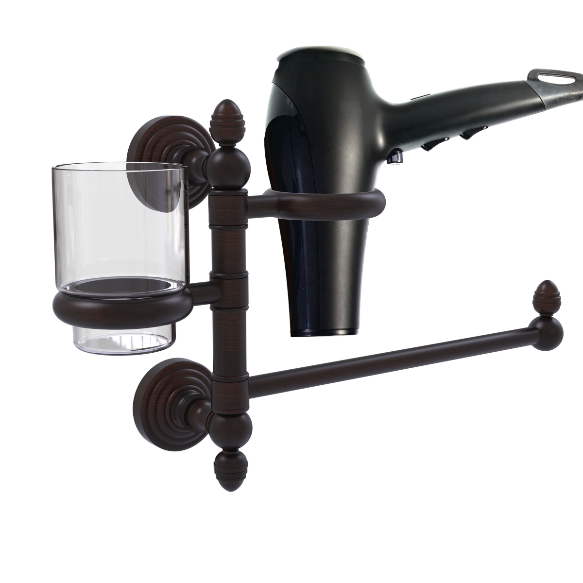 Picture of Allied Brass WP-GTBD-1-VB Waverly Place Collection Hair Dryer Holder & Organizer&#44; Venetian Bronze