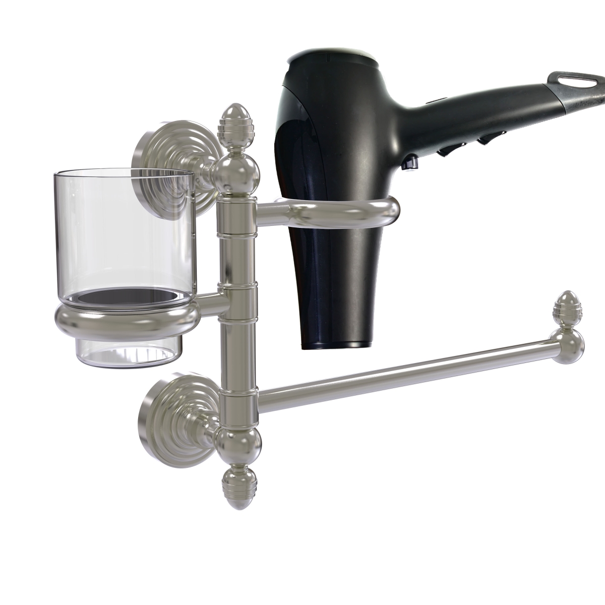 Picture of Allied Brass WP-GTBD-1-SN Waverly Place Collection Hair Dryer Holder & Organizer&#44; Satin Nickel