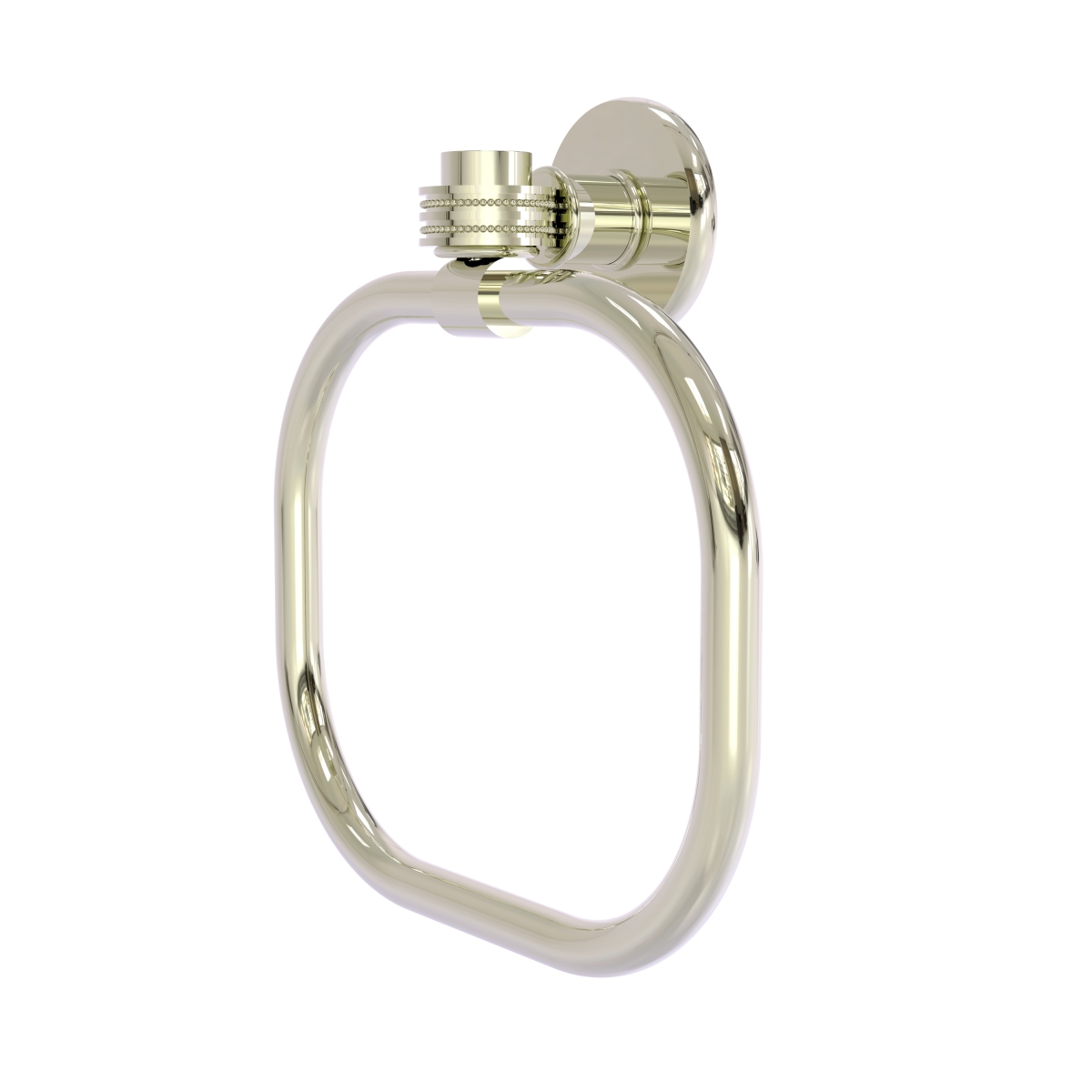 Picture of Allied Brass 2016D-PNI Continental Collection Towel Ring with Dotted Accents, Polished Nickel