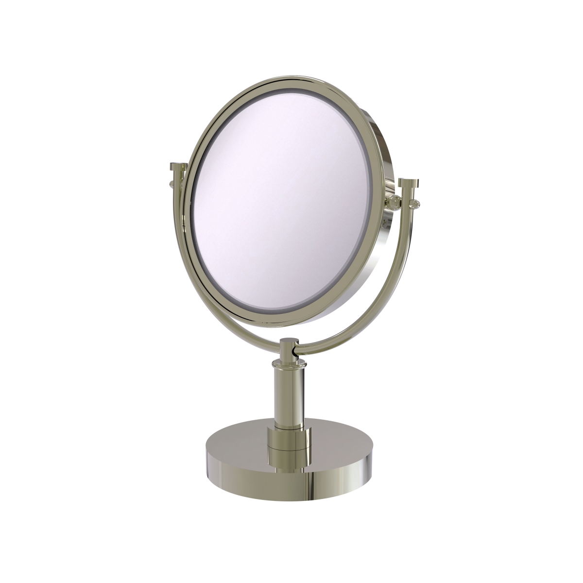 DM-4-3X-PNI 8 in. Vanity Top Make-Up Mirror 3X Magnification, Polished Nickel - 15 x 8 x 8 in -  Allied Brass, DM-4/3X-PNI