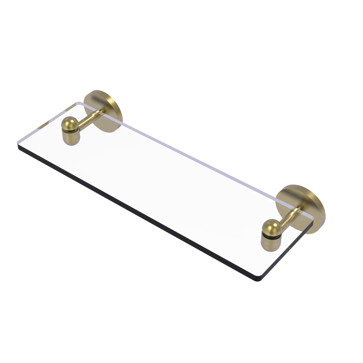 Picture of Allied Brass TA-1-16-SBR Tango Collection 16 in. Glass Vanity Shelf with Beveled Edges, Satin Brass