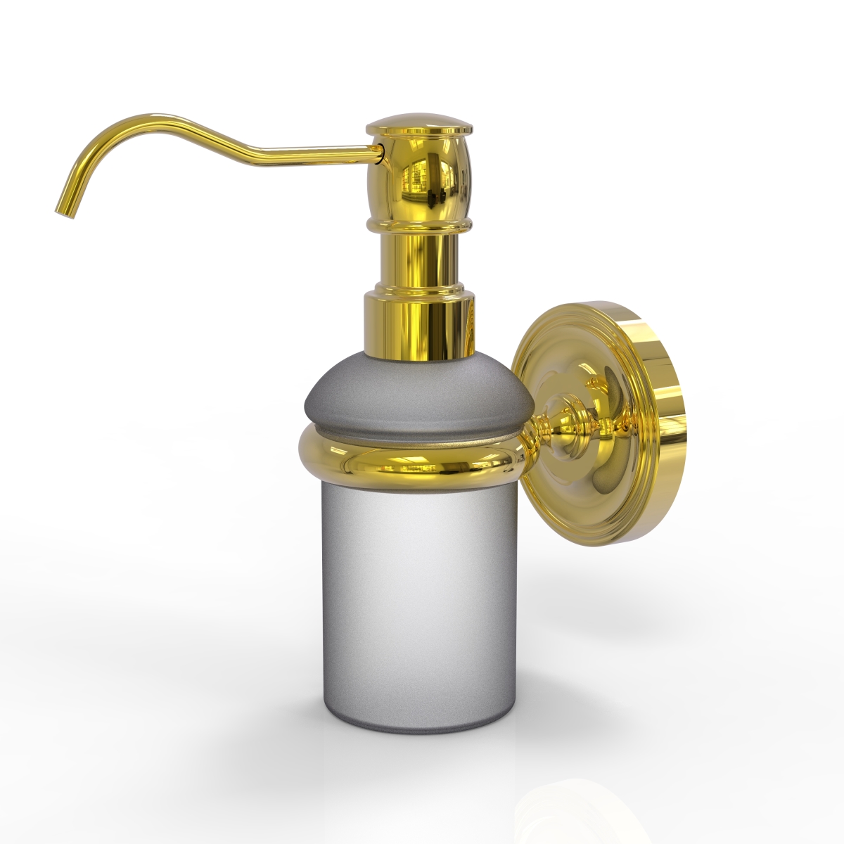 PR-60-UNL Prestige Regal Collection Wall Mounted Soap Dispenser, Unlacquered Brass -  Allied Brass