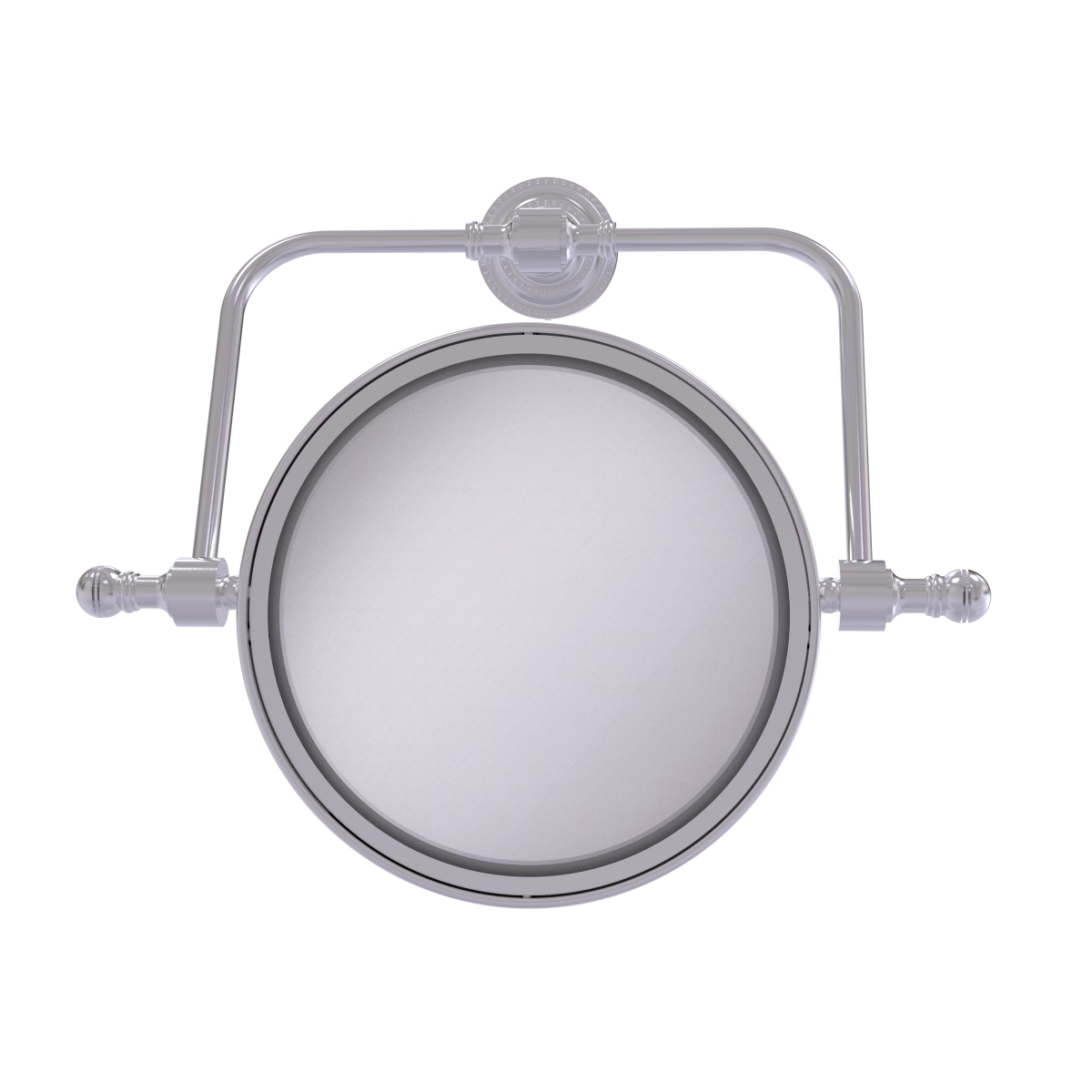 RDM-4-3X-SCH 8 in. dia. Retro Dot Collection Wall Mounted Swivel Make-Up Mirror with 3X Magnification, Satin Chrome -  Allied Brass, RDM-4/3X-SCH