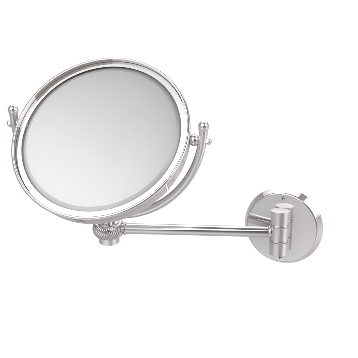 WM-5T-4X-PC 8 in. Wall Mounted Make-Up Mirror 4X Magnification, Polished Chrome - 10 x 8 x 11 in -  Allied Brass, WM-5T/4X-PC
