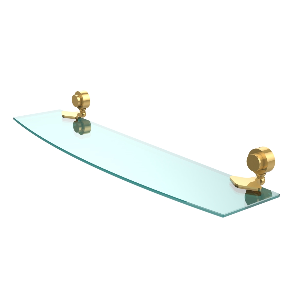 Picture of Allied Brass 433-24-UNL Venus Collection 24 in. Glass Shelf, Unlacquered Brass