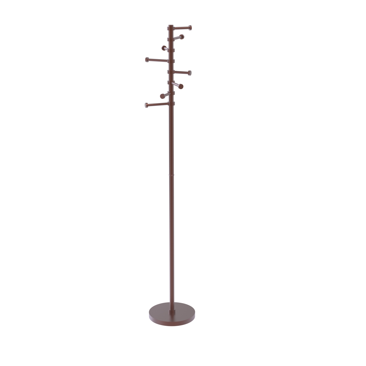 Picture of Allied Brass CS-1-CA Free Standing Coat Rack with Six Pivoting Pegs, Antique Copper