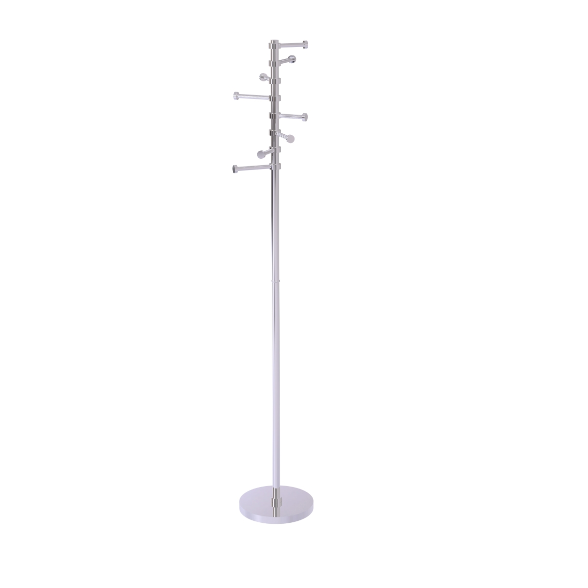 Picture of Allied Brass CS-1-PC Free Standing Coat Rack with Six Pivoting Pegs, Polished Chrome
