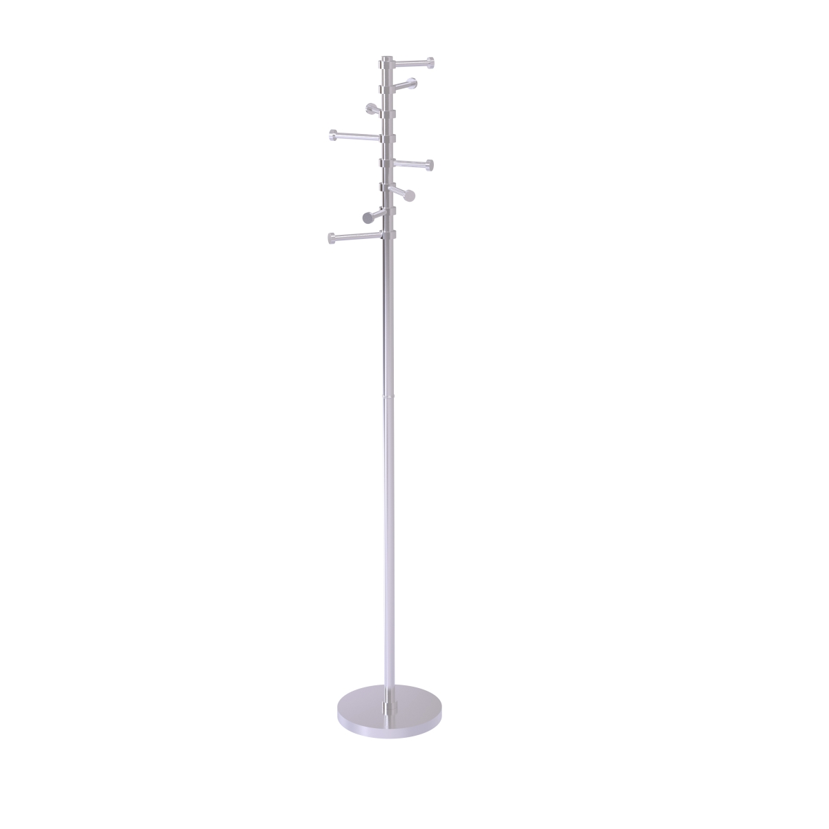 Picture of Allied Brass CS-1-SCH Free Standing Coat Rack with Six Pivoting Pegs&#44; Satin Chrome