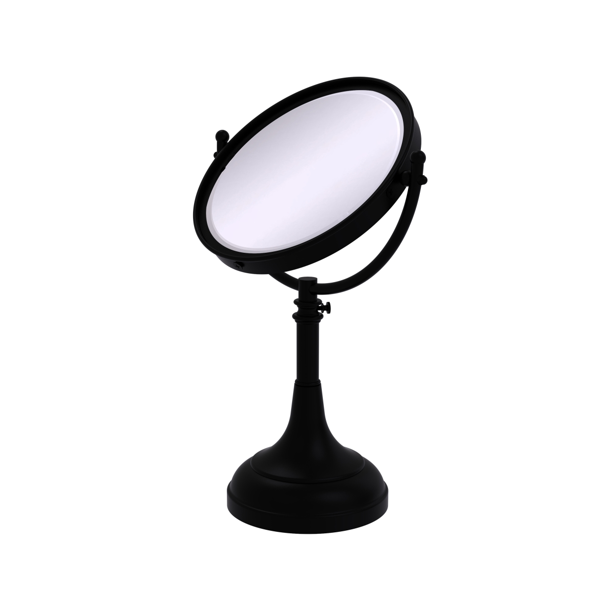 Picture of Allied Brass DM-1-3X-BKM Height Adjustable 8 in. Vanity Top Make-Up Mirror 3X Magnification, Matte Black