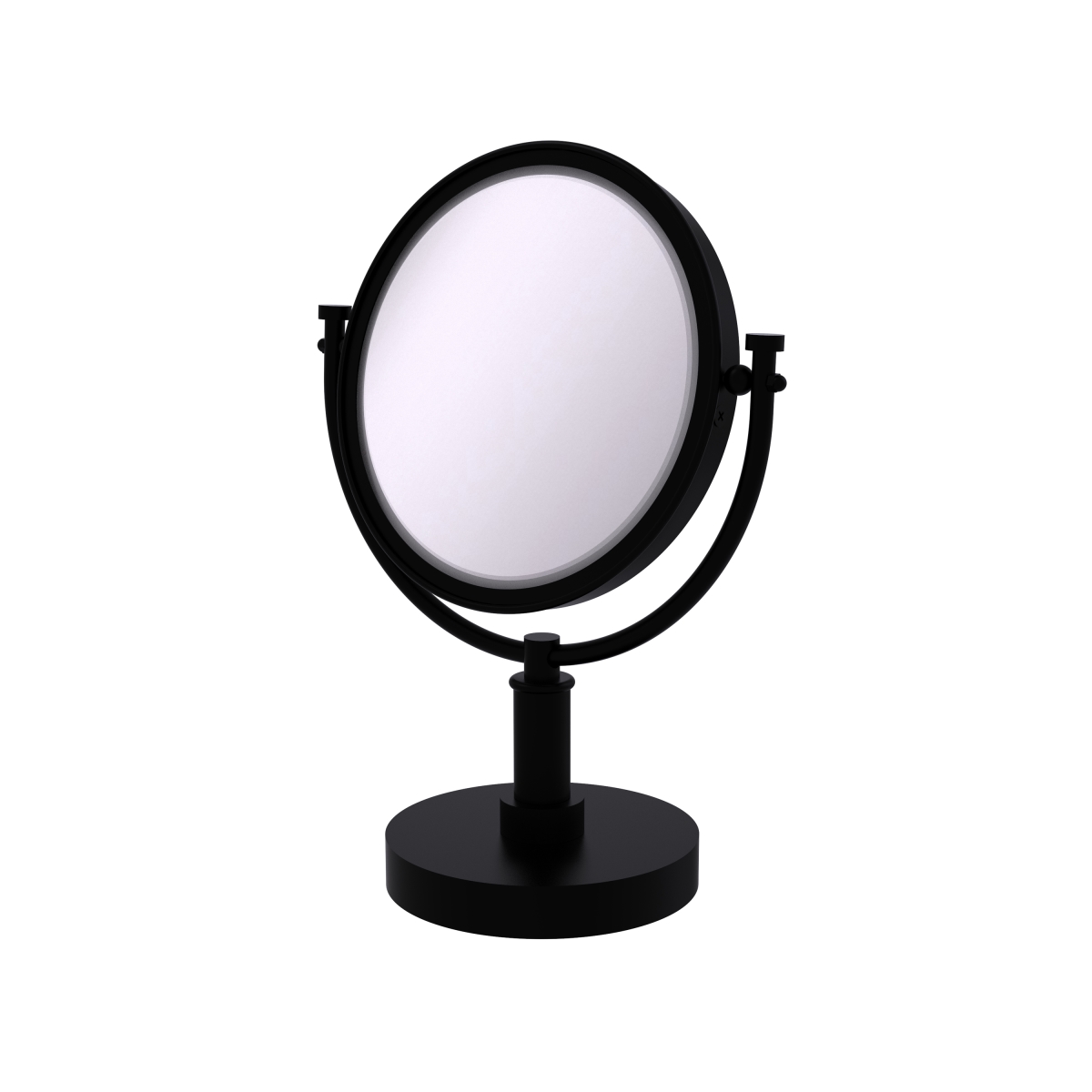 DM-4-4X-BKM 8 in. Vanity Top Make-Up Mirror 4X Magnification, Matte Black -  Allied Brass, DM-4/4X-BKM