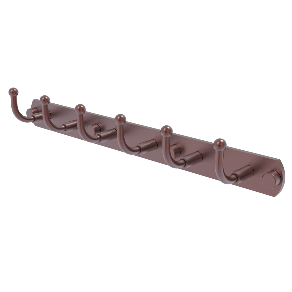 Picture of Allied Brass 1020-6-CA Skyline Collection 6 Position Tie & Belt Rack&#44; Antique Copper