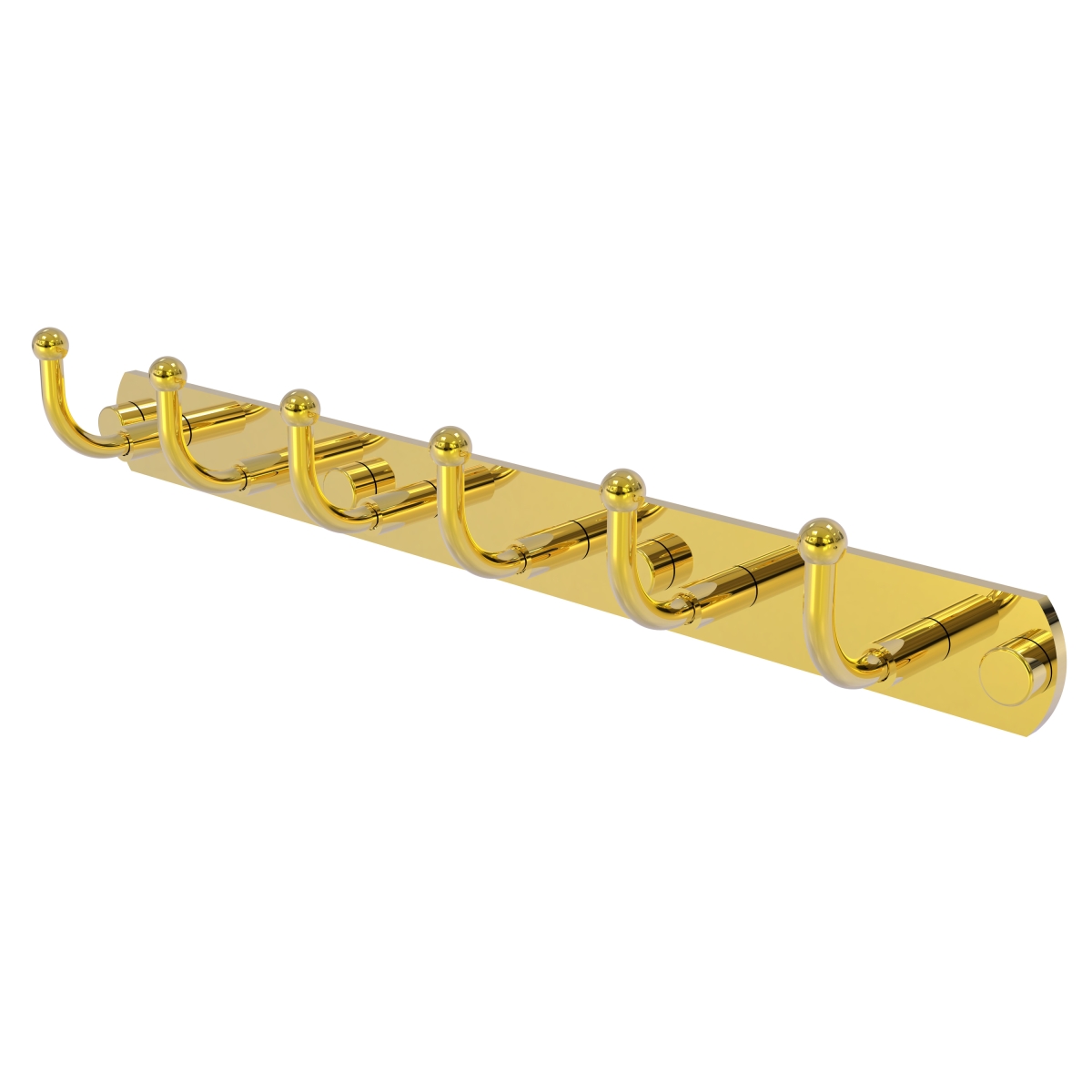 Picture of Allied Brass 1020-6-PB Skyline Collection 6 Position Tie & Belt Rack&#44; Polished Brass