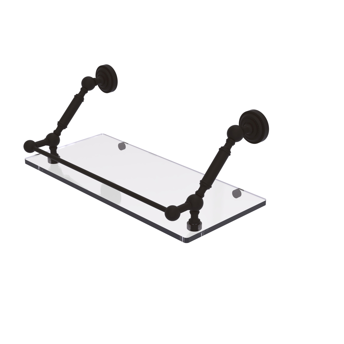 Picture of Allied Brass DT-1-18-GAL-ORB 18 in. Dottingham Floating Glass Shelf with Gallery Rail, Oil Rubbed Bronze