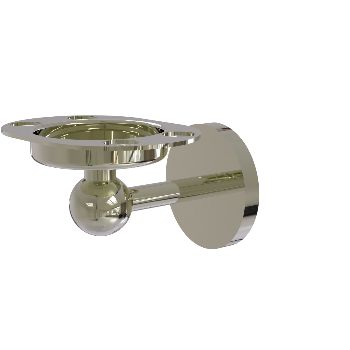 Picture of Allied Brass 1026-PNI Skyline Collection Tumbler & Toothbrush Holder with Twist Accents&#44; Polished Nickel