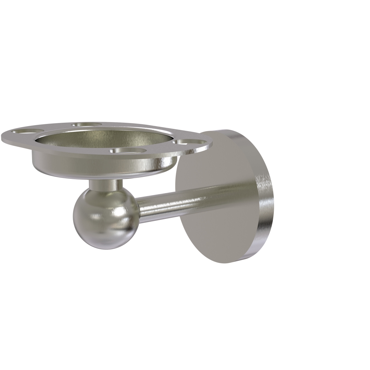 Picture of Allied Brass 1026-SN Skyline Collection Tumbler & Toothbrush Holder with Twist Accents&#44; Satin Nickel