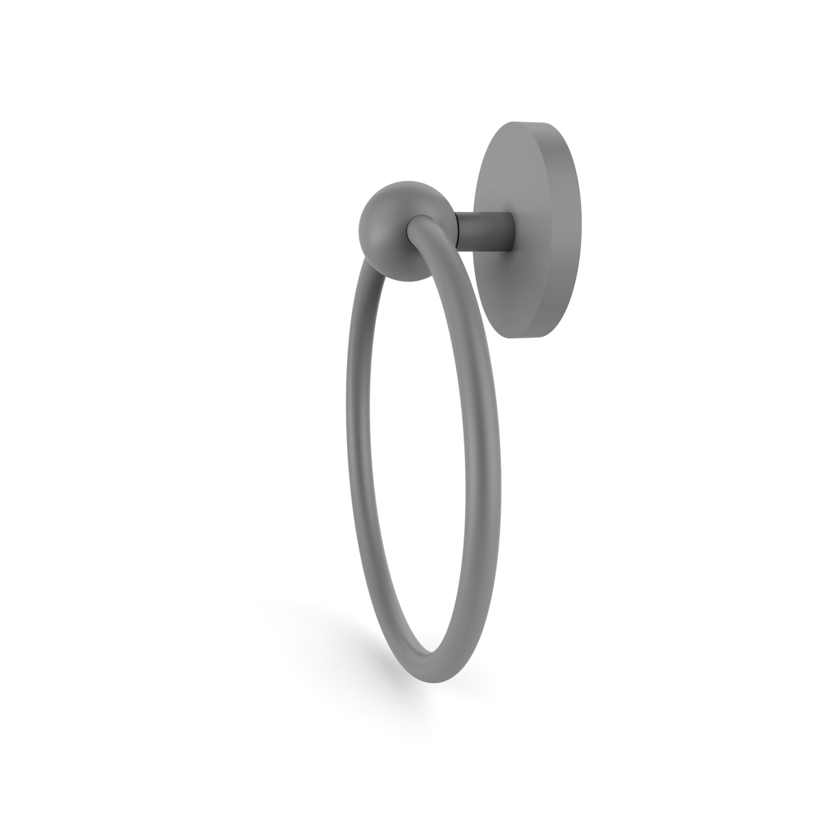 Picture of Allied Brass 1016-GYM Skyline Collection Towel Ring, Matte Gray