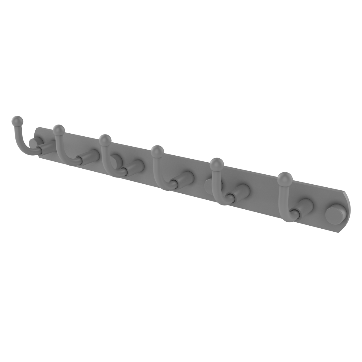 Picture of Allied Brass 1020-6-GYM Skyline Collection 6 Position Tie & Belt Rack&#44; Matte Gray