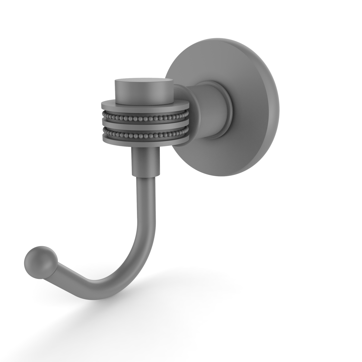 Picture of Allied Brass 2020D-GYM Continental Collection Robe Hook with Dotted Accents, Matte Gray