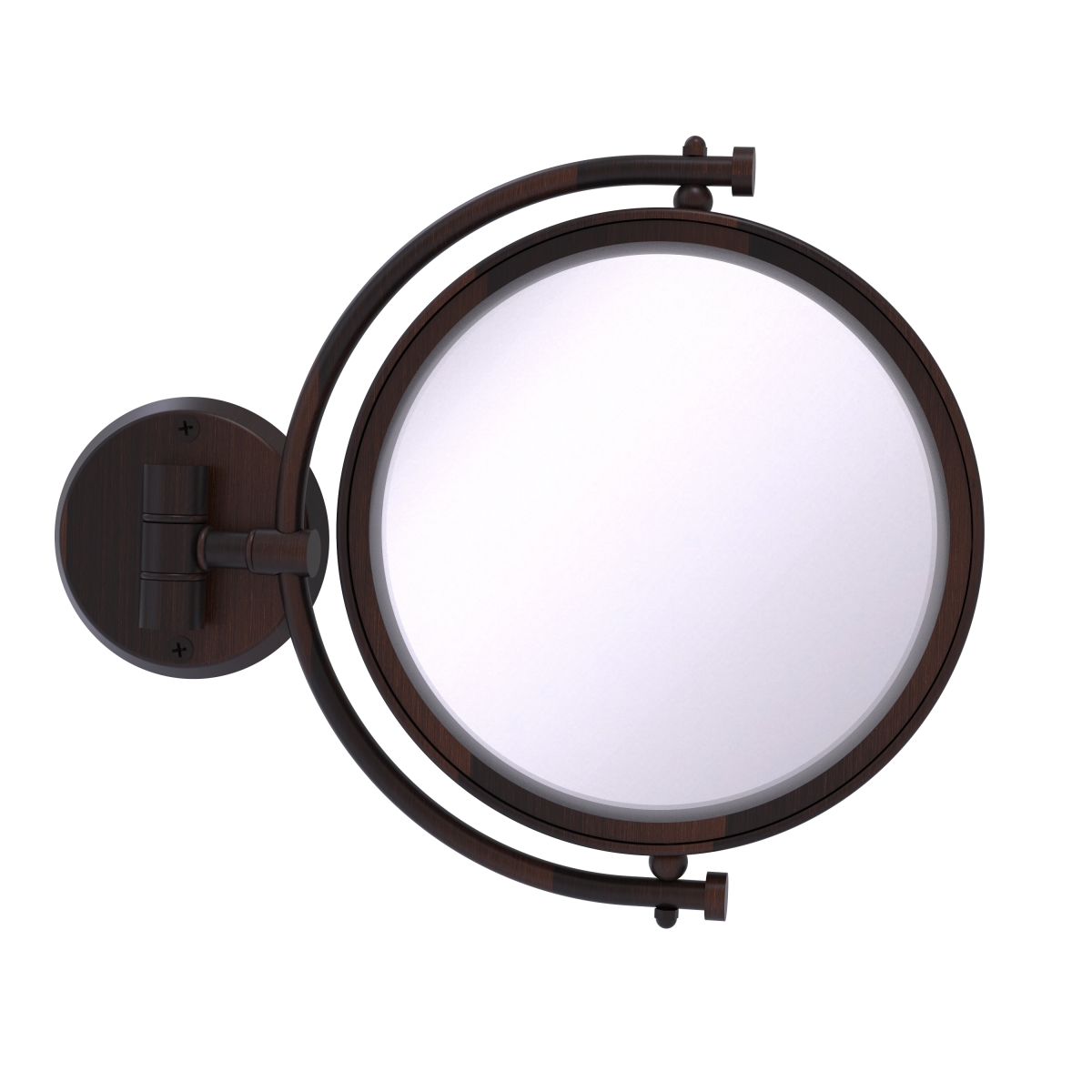 WM-4-2X-VB 8 in. Wall Mounted Make-Up Mirror 2X Magnification, Venetian Bronze - 10 x 8 x 8 in -  Allied Brass, WM-4/2X-VB