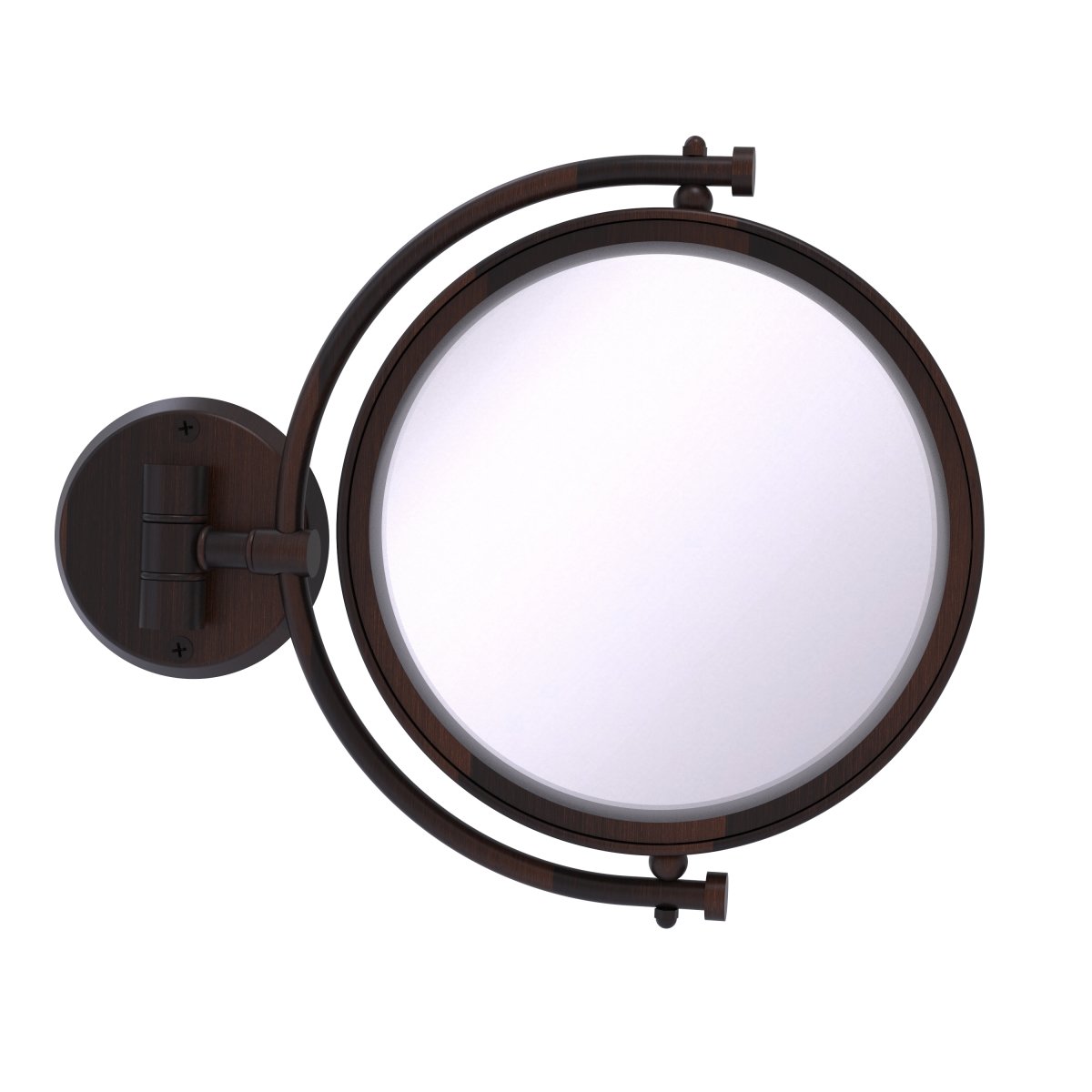 WM-4-5X-VB 8 in. Wall Mounted Make-Up Mirror 5X Magnification, Venetian Bronze - 10 x 8 x 7 in -  Allied Brass, WM-4/5X-VB