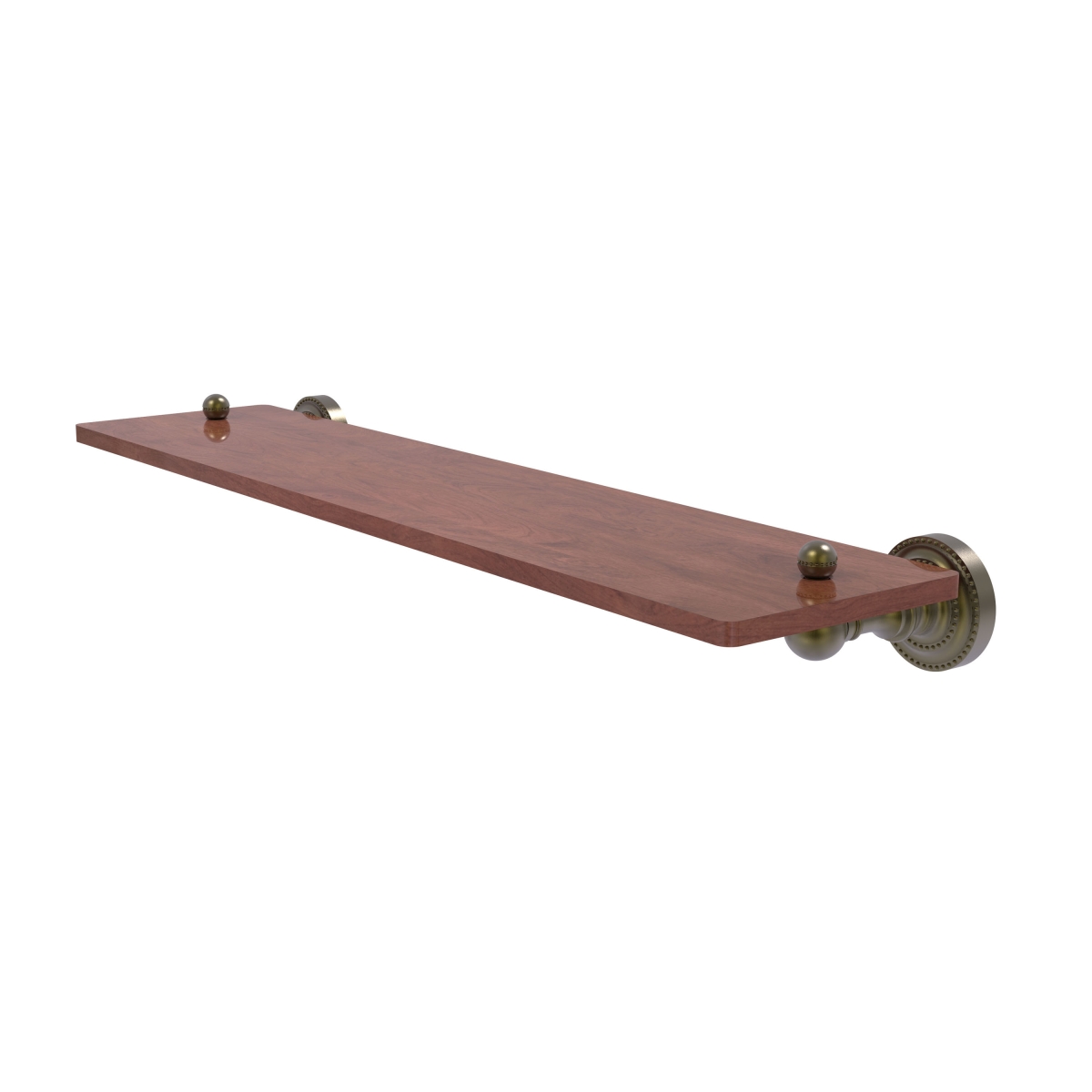 Picture of Allied Brass DT-1-22-IRW-ABR 22 in. Dottingham Collection Solid IPE Ironwood Shelf, Antique Brass