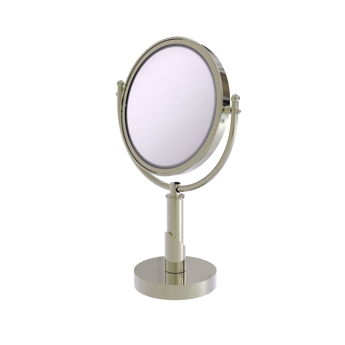 SH-4-2X-PNI 8 in. Soho Collection Vanity Top Make-Up Mirror 2X Magnification, Polished Nickel -  Allied Brass, SH-4/2X-PNI