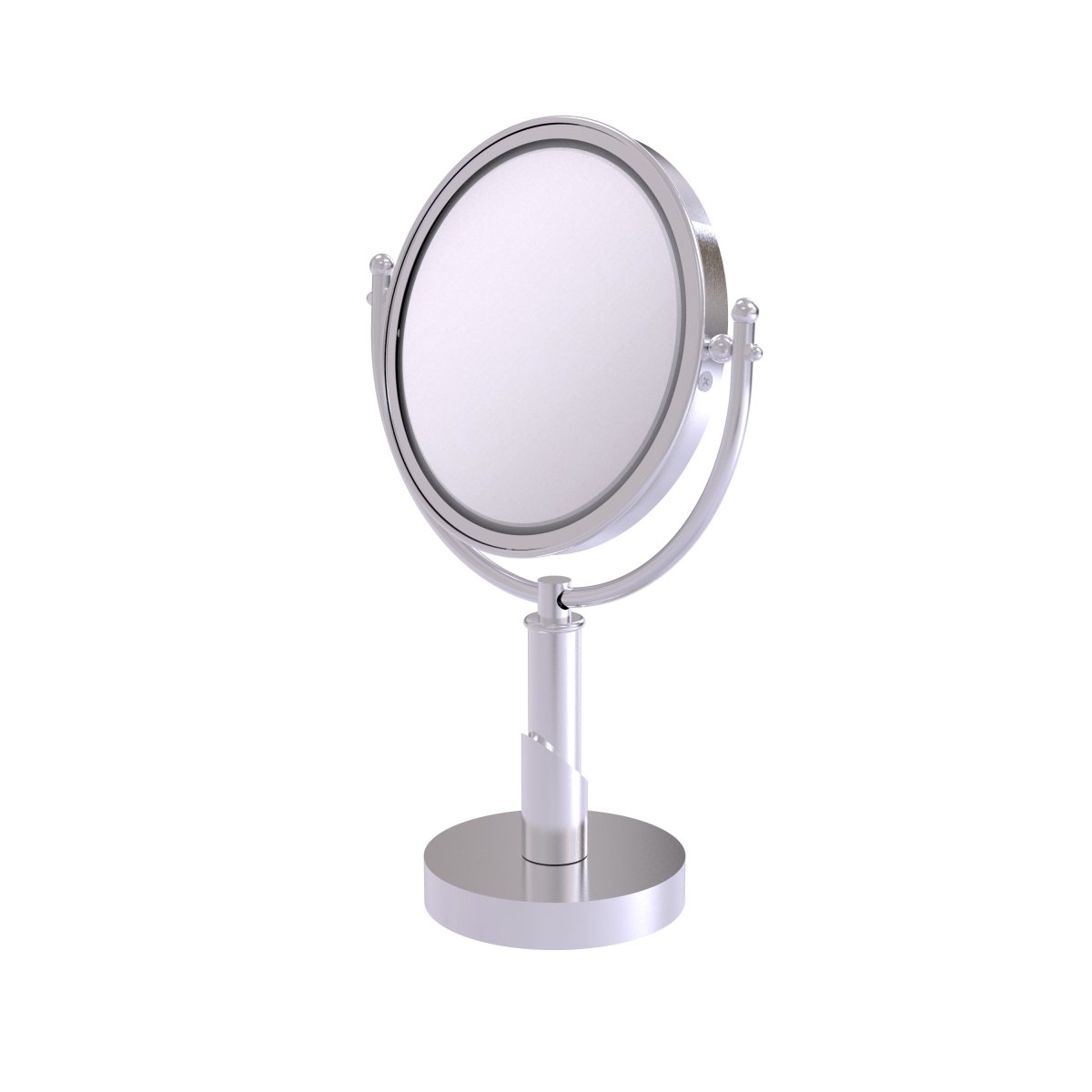 SH-4-3X-SCH 8 in. Soho Collection Vanity Top Make-Up Mirror 3X Magnification, Satin Chrome -  Allied Brass, SH-4/3X-SCH