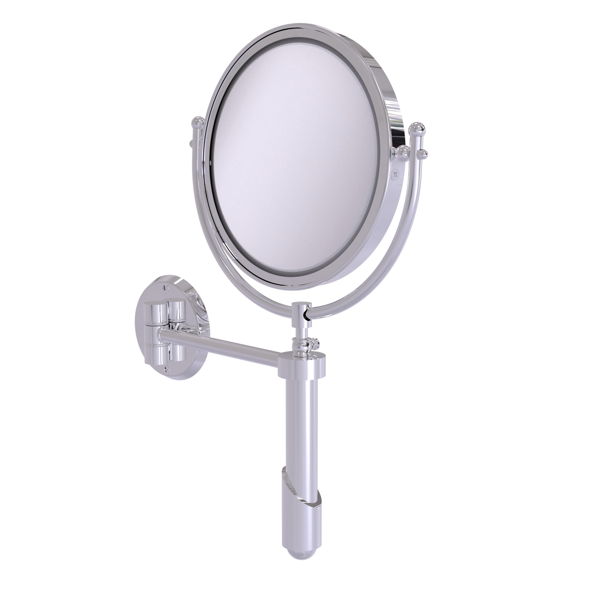 SHM-8-2X-PC 8 in. dia. Soho Collection Wall Mounted Make-Up Mirror with 2X Magnification, Polished Chrome -  Allied Brass, SHM-8/2X-PC