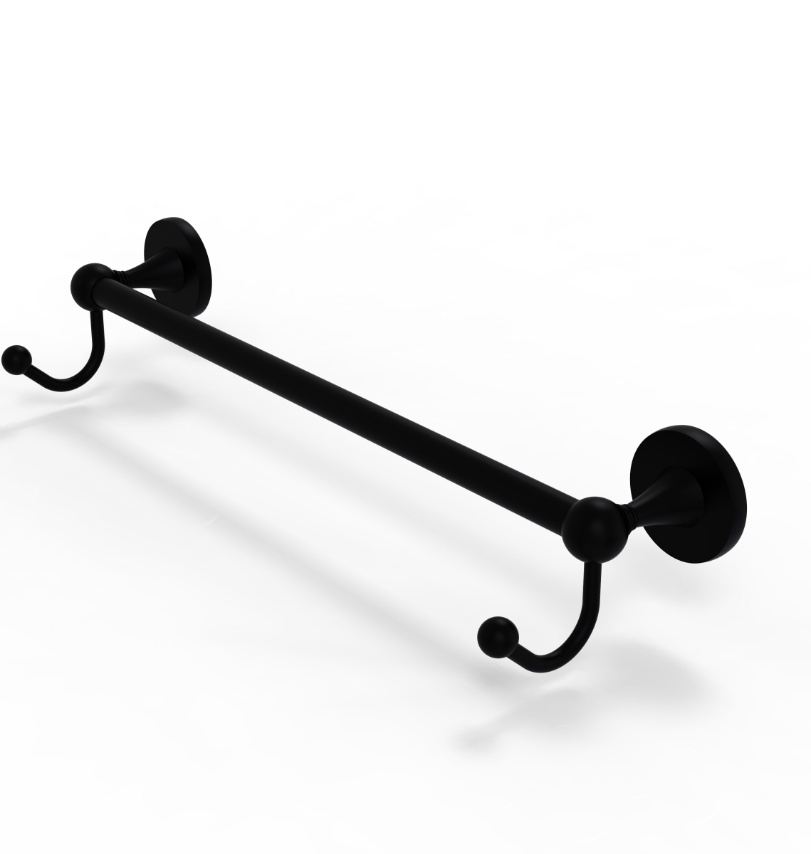 Picture of Allied Brass SL-41-24-HK-BKM Shadwell Collection 24 in. Towel Bar with Integrated Hooks, Matte Black