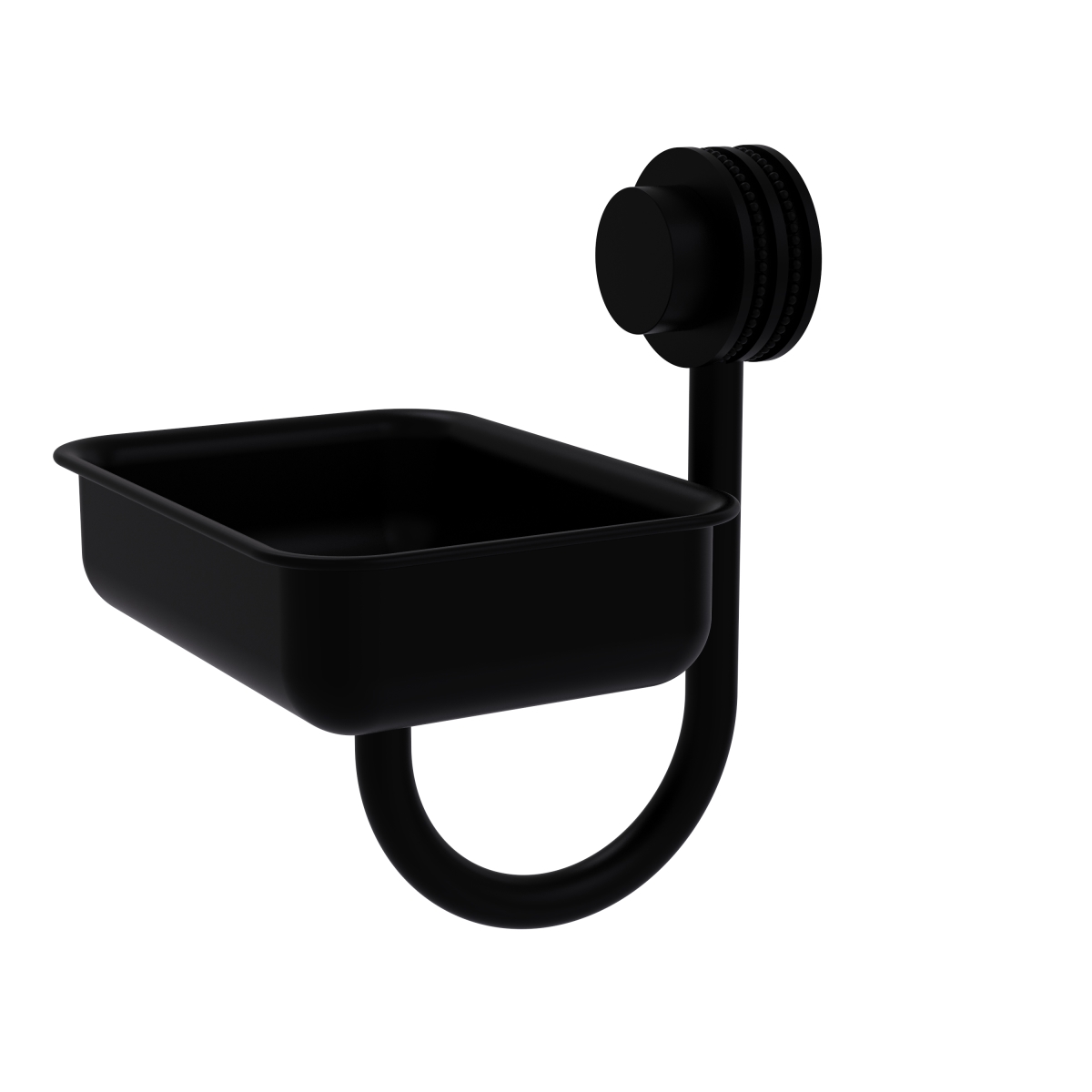Picture of Allied Brass 432D-BKM Venus Collection Wall Mounted Soap Dish with Dotted Accents, Matte Black