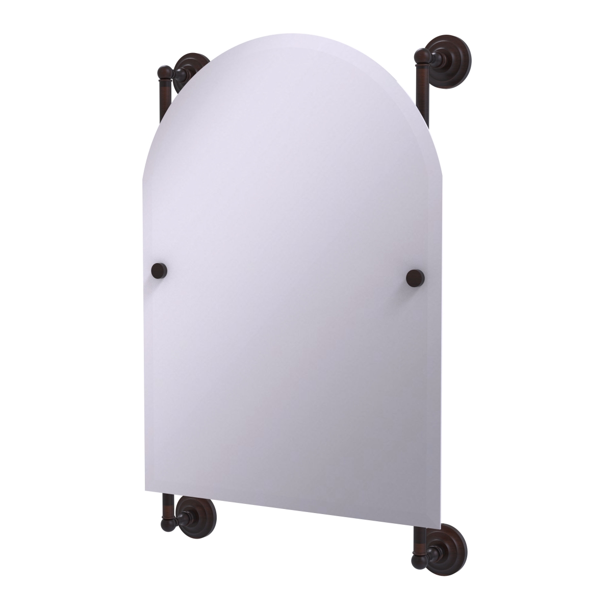 Picture of Allied Brass PQN-27-94-VB Prestige Que First Collection Arched Top Frameless Rail Mounted Mirror, Venetian Bronze