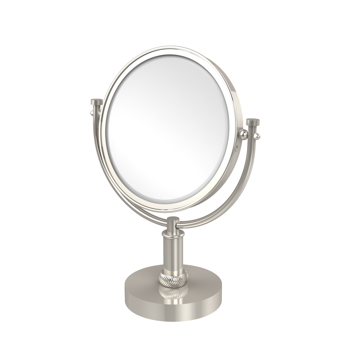 DM-4T-3X-PNI 8 in. Vanity Top Make-Up Mirror 3X Magnification, Polished Nickel - 15 x 8 x 8 in -  Allied Brass, DM-4T/3X-PNI