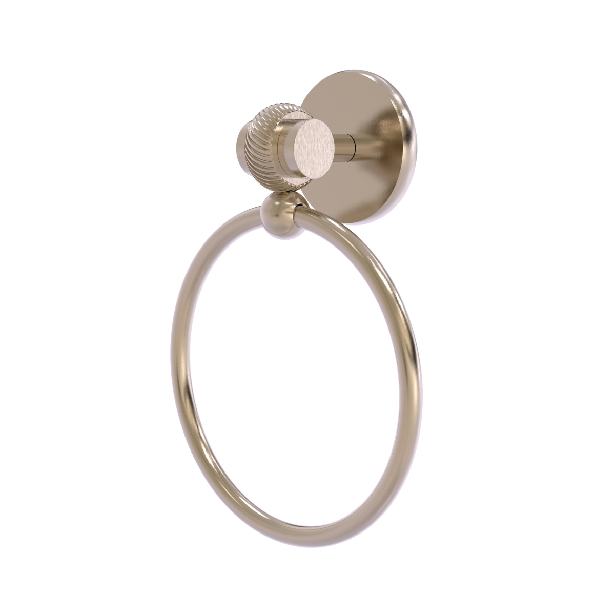 Picture of Allied Brass 7216T-PEW Satellite Orbit Two Collection Towel Ring with Twist Accent, Antique Pewter