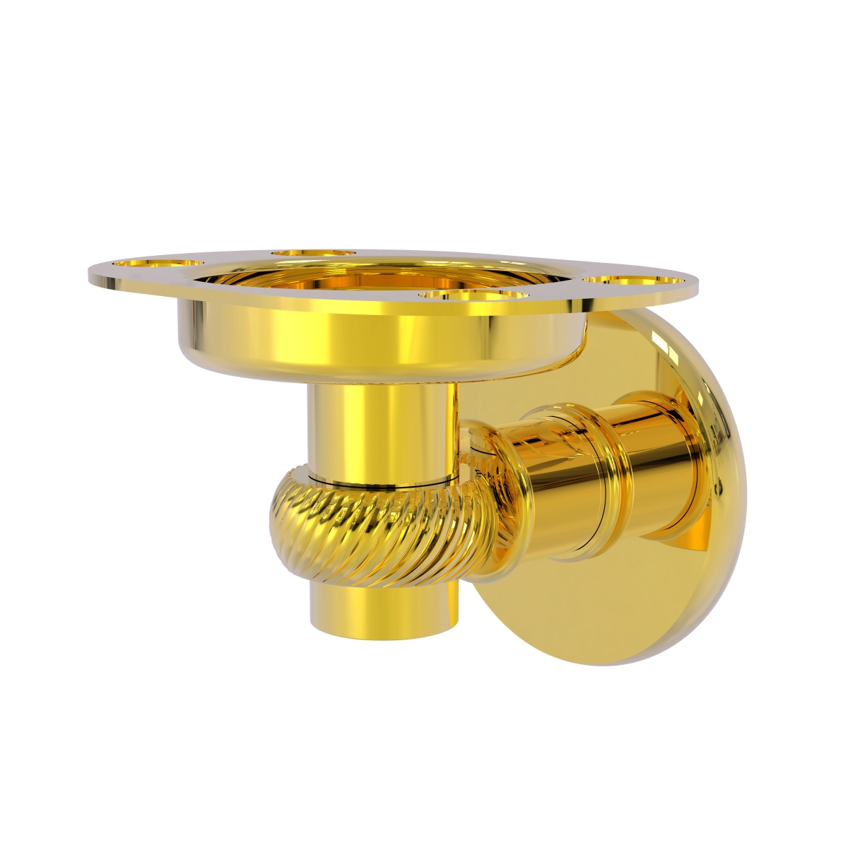 Picture of Allied Brass 2026T-PB Continental Collection Tumbler & Toothbrush Holder with Twist Accents&#44; Polished Brass