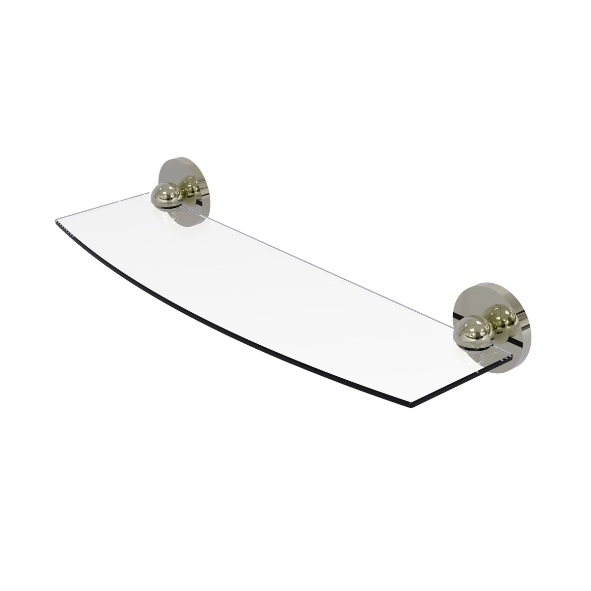 Picture of Allied Brass 1033-18-PNI 18 in. Skyline Collection Glass Shelf&#44; Polished Nickel