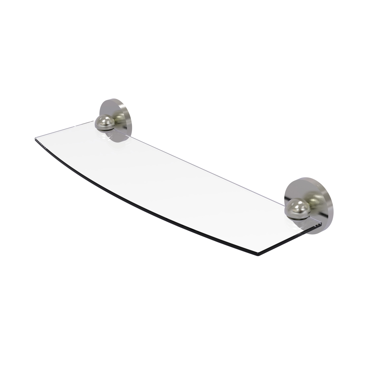 Picture of Allied Brass 1033-18-SN 18 in. Skyline Collection Glass Shelf&#44; Satin Nickel
