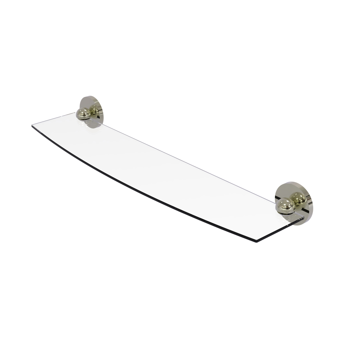 Picture of Allied Brass 1033-24-PNI 24 in. Skyline Collection Glass Shelf&#44; Polished Nickel