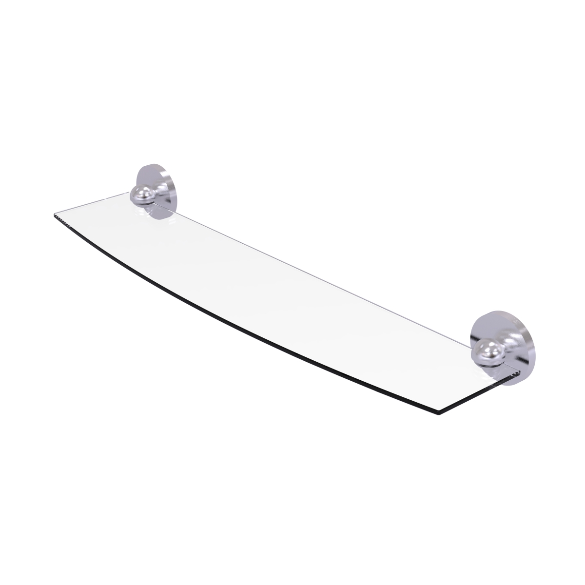 Picture of Allied Brass 1033-24-SCH 24 in. Skyline Collection Glass Shelf&#44; Satin Chrome
