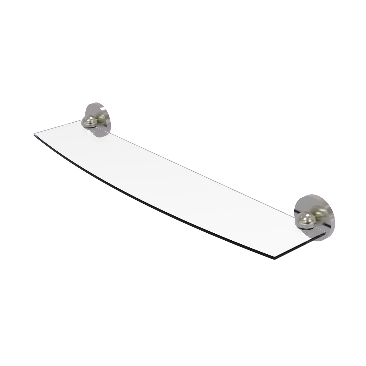 Picture of Allied Brass 1033-24-SN 24 in. Skyline Collection Glass Shelf&#44; Satin Nickel