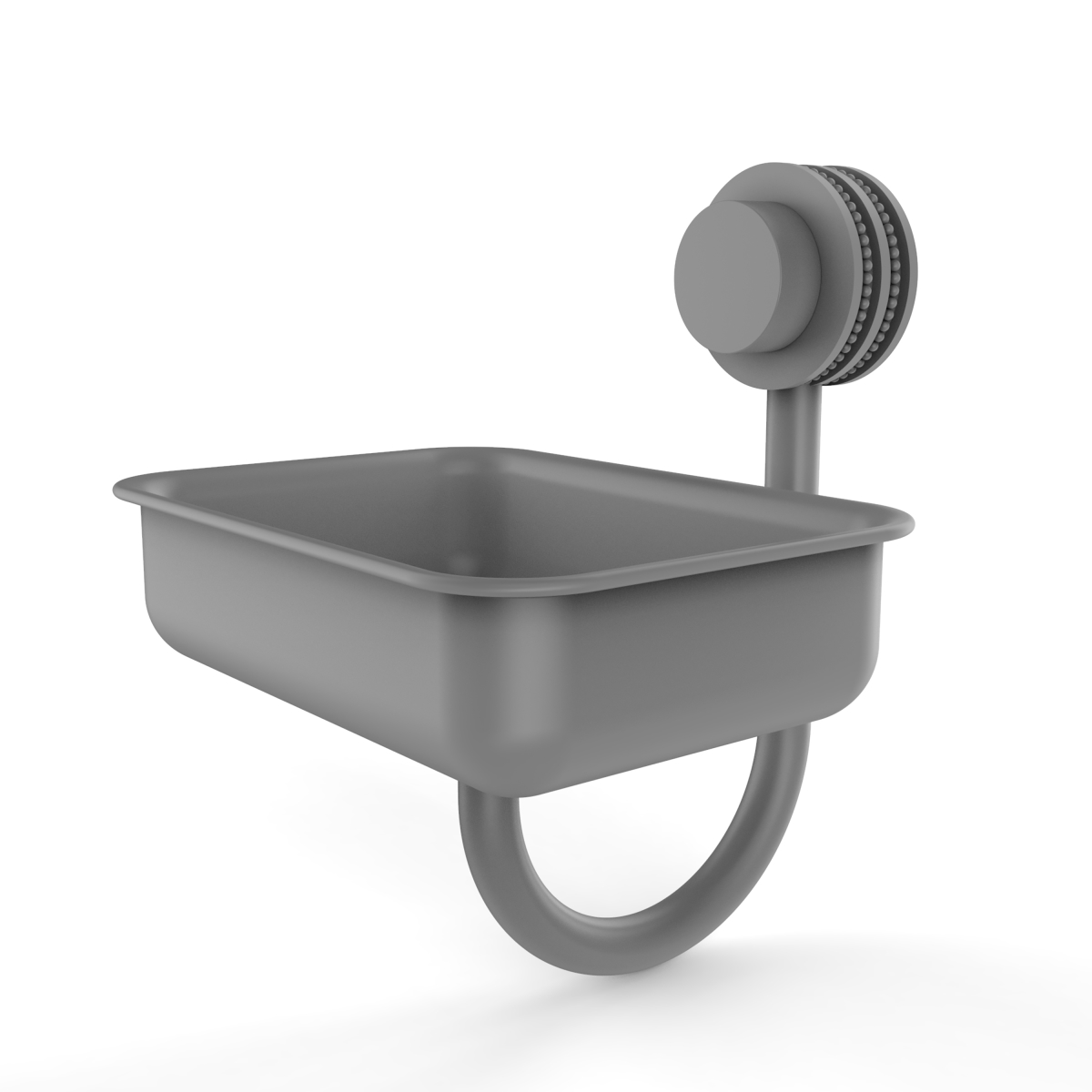 Picture of Allied Brass 432D-GYM Venus Collection Wall Mounted Soap Dish with Dotted Accents, Matte Gray