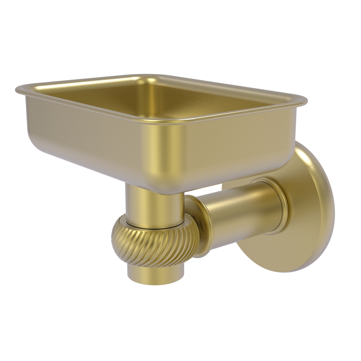 Picture of Allied Brass 2032T-SBR Continental Collection Wall Mounted Soap Dish Holder with Twist Accents, Satin Brass