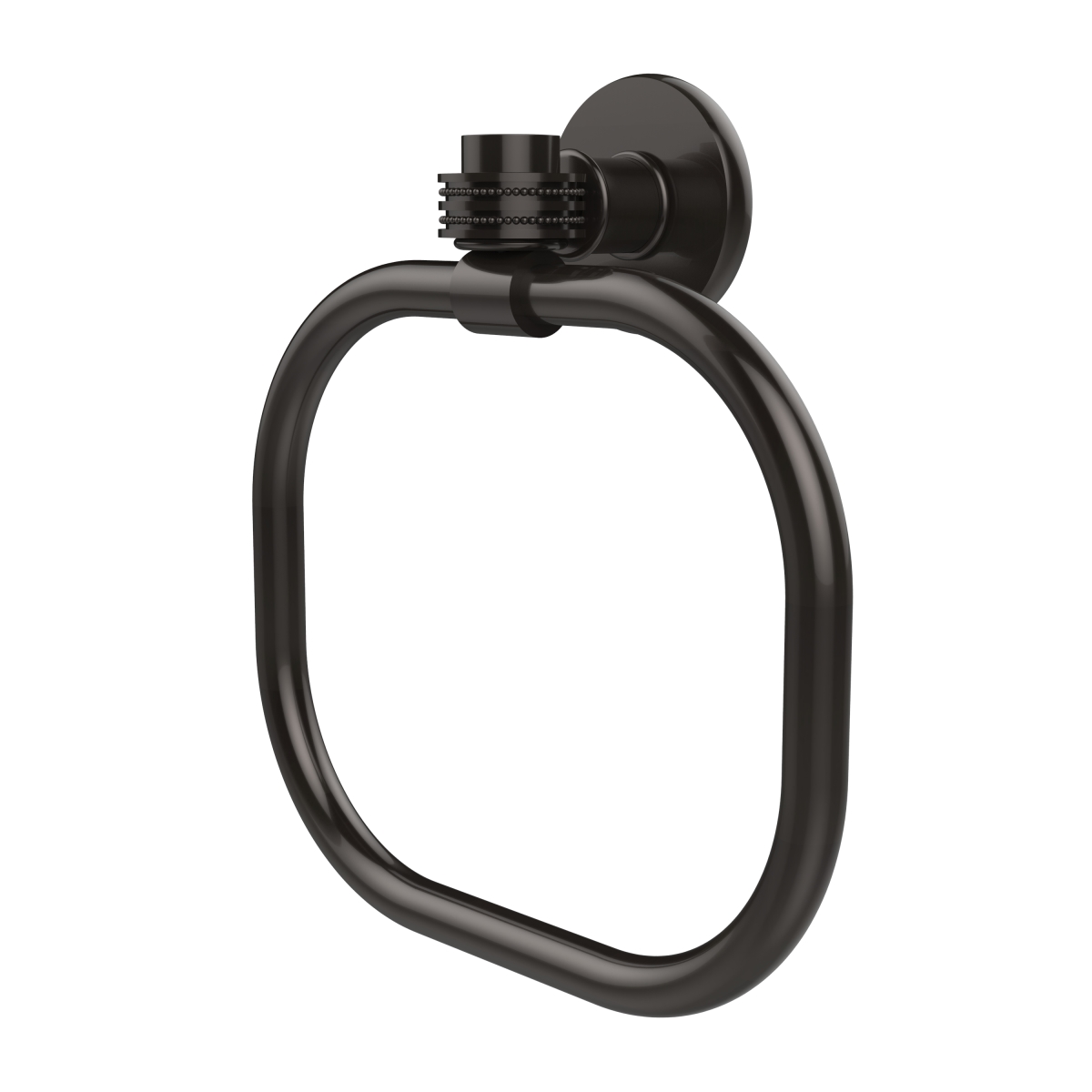 Picture of Allied Brass 2016D-ORB Continental Collection Towel Ring with Dotted Accents, Oil Rubbed Bronze