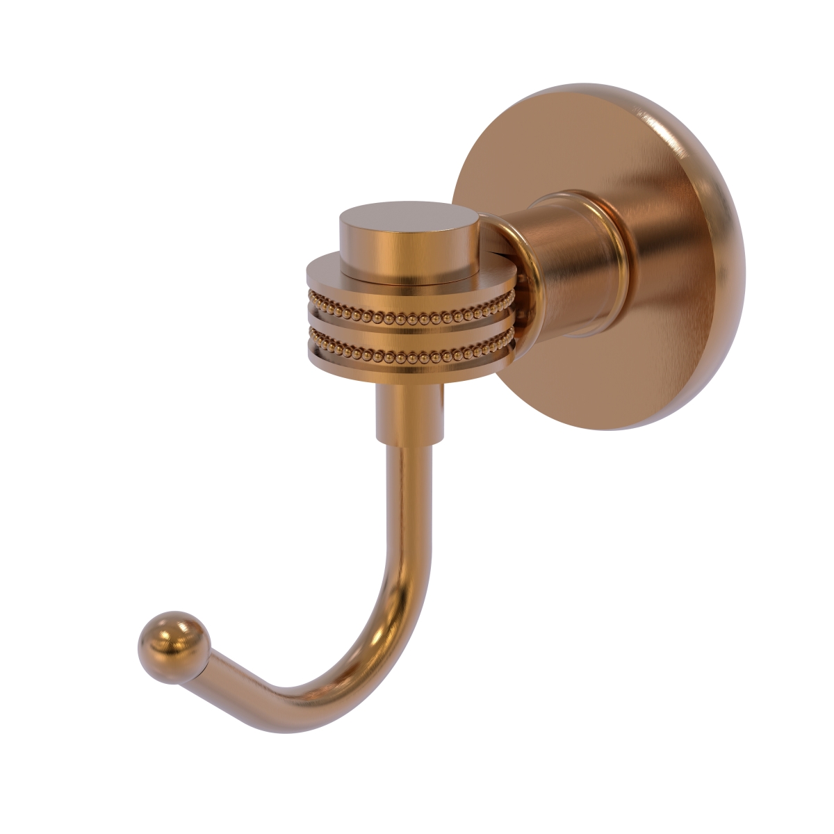 Picture of Allied Brass 2020D-BBR Continental Collection Robe Hook with Dotted Accents, Brushed Bronze