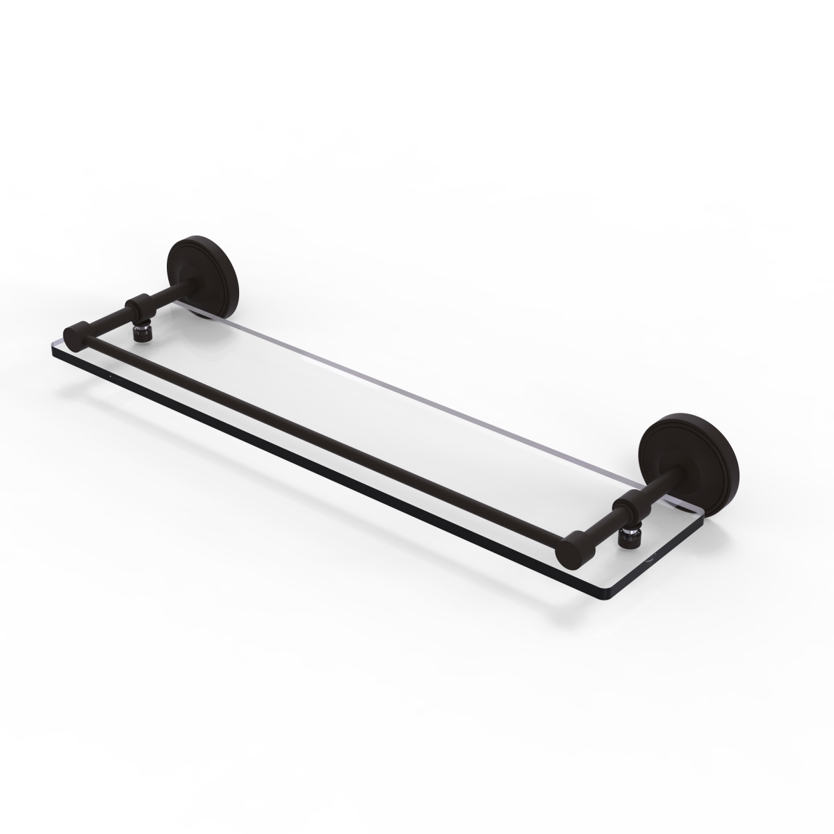 Picture of Allied Brass PRBP-1-22-GAL-ORB Prestige Regal 22 in. Tempered Glass Shelf with Gallery Rail&#44; Oil Rubbed Bronze