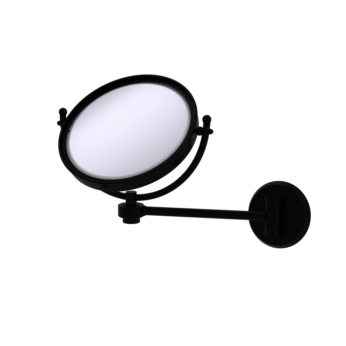 WM-5G-5X-BKM 8 in. Wall Mounted Make-Up Mirror 5X Magnification, Matte Black -  Allied Brass, WM-5G/5X-BKM