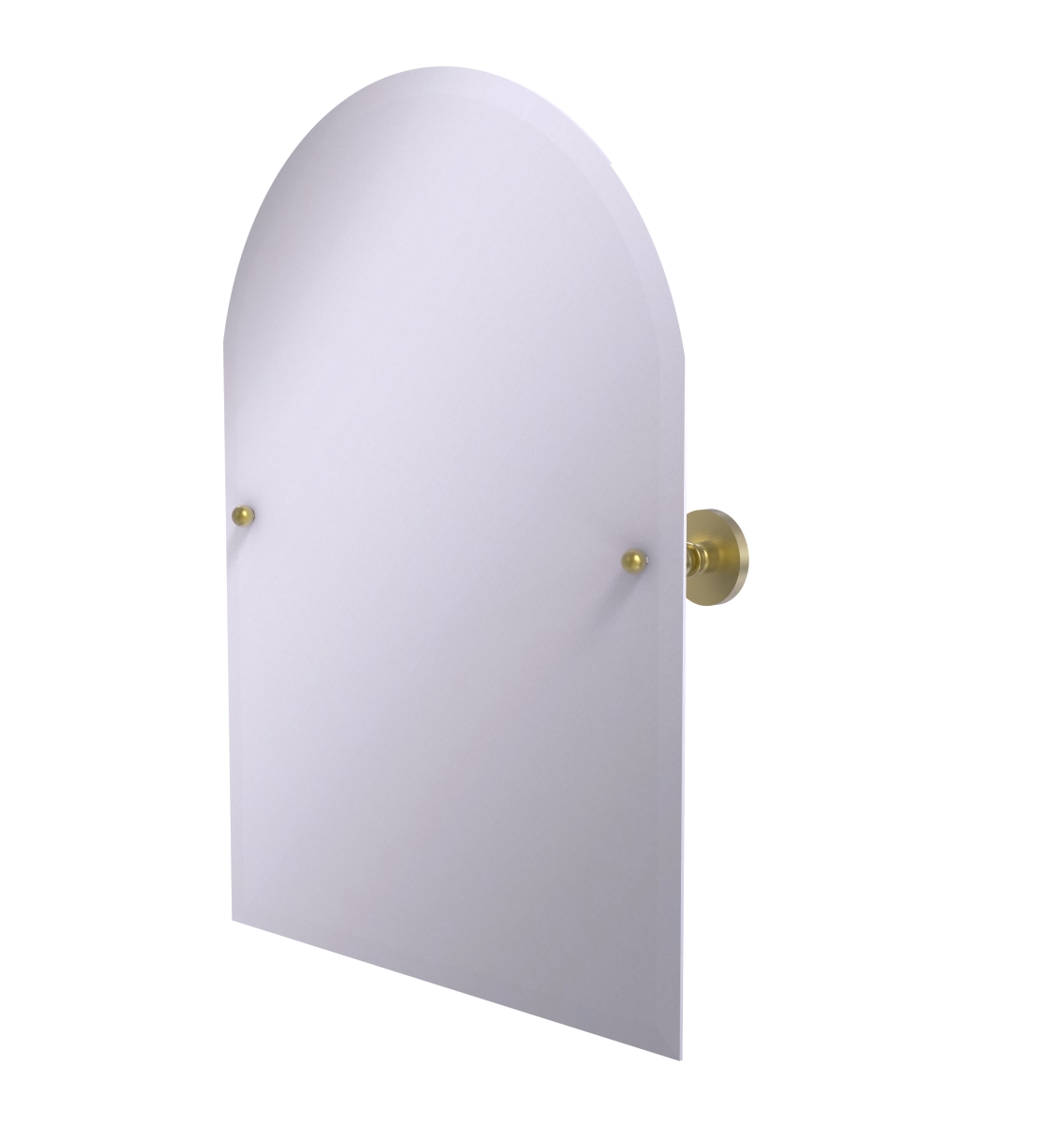 Allied Brass P1094 Prestige Skyline Collection Frameless Arched Top Tilt Beveled Edge Wall Mirror, Satin Brass