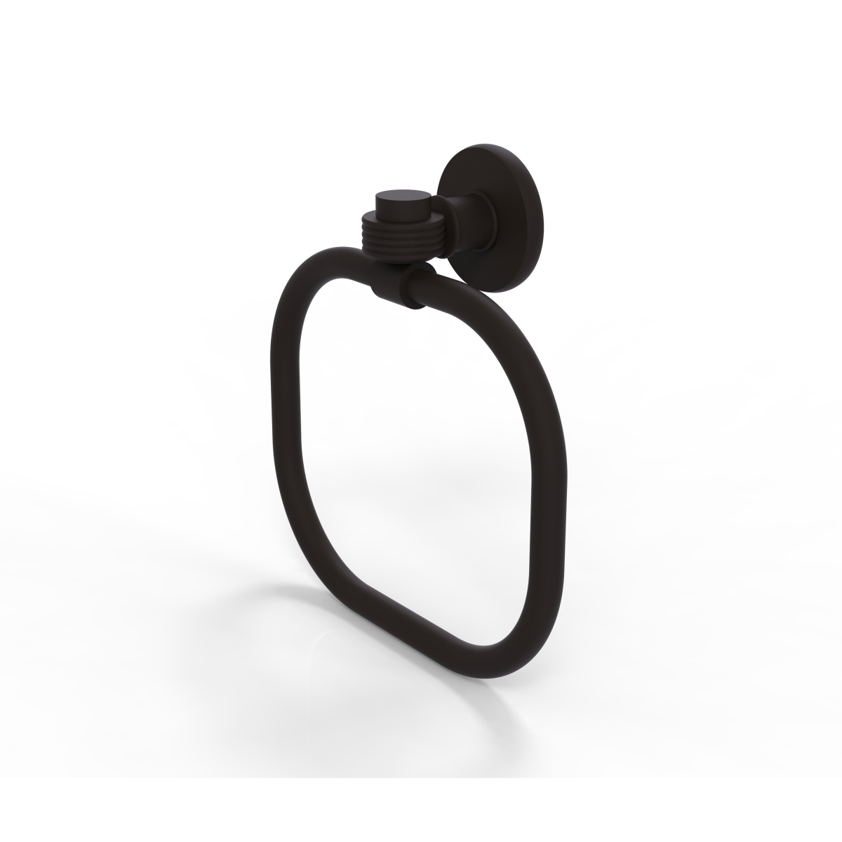 Picture of Allied Brass 2016G-ORB Continental Collection Towel Ring with Groovy Accents, Oil Rubbed Bronze
