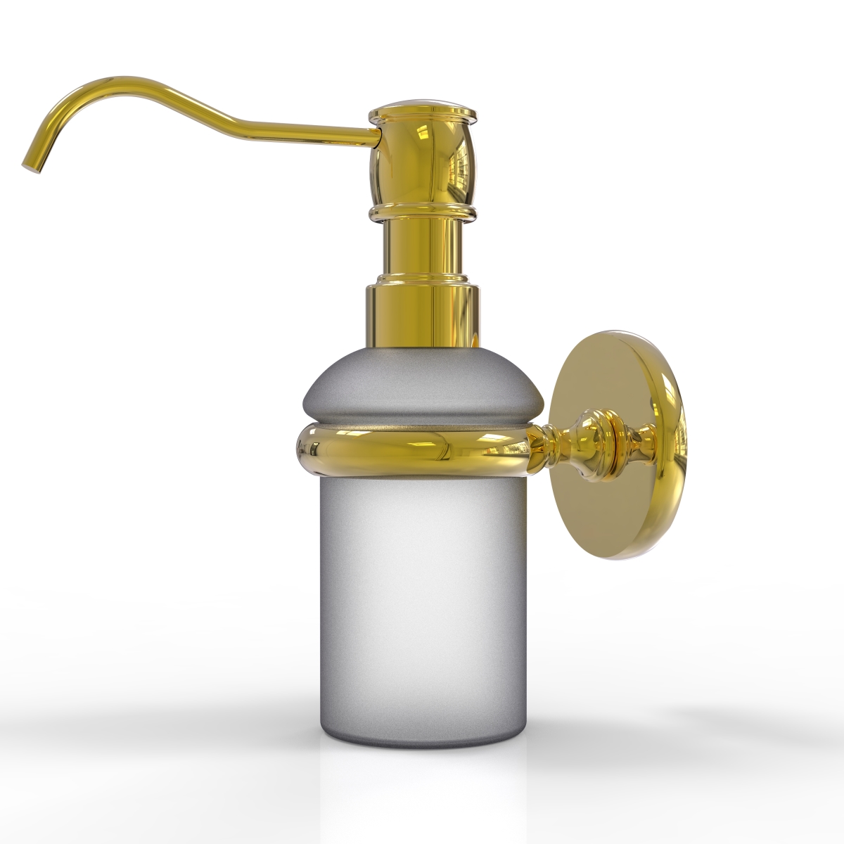 P1060-UNL Prestige Skyline Collection Wall Mounted Soap Dispenser, Unlacquered Brass -  Allied Brass