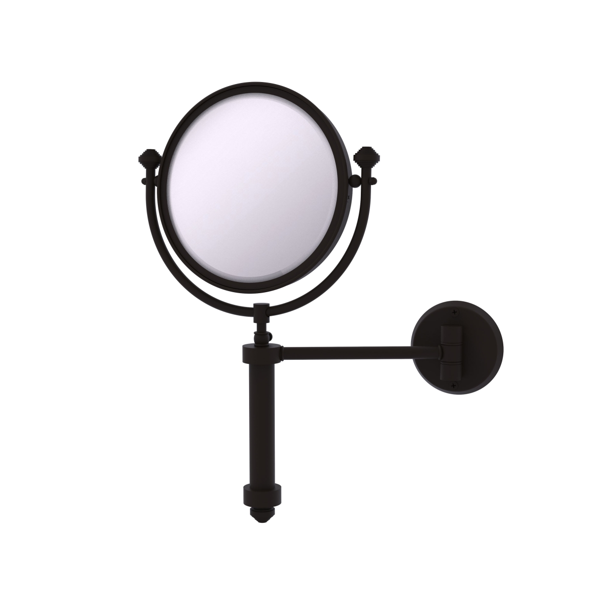 SB-4-2X-ORB Southbeach Collection Wall Mounted Make-Up Mirror 8 in. Diameter with 2X Magnification, Oil Rubbed Bronze -  Allied Brass, SB-4/2X-ORB